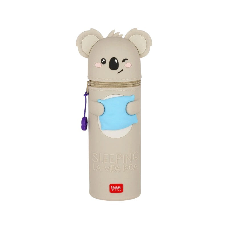 Astuccio Kawaii Legami Koala in silicone morbido con zip: diventa portapenne da scrivania. Scoprilo su Viano Shop!