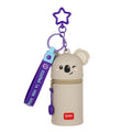 Portachiavi Legami Koala con mini pochette in silicone e zip, laccetto Sleeping La Vida Loca e moschettone a stella. Su Viano Shop!