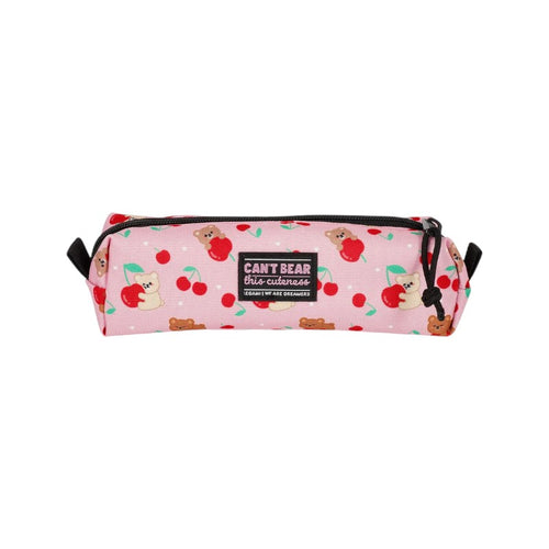 Astuccio Legami Orsetti e Ciliegie rosa a tombolino con patch Can't Bear This Cuteness: pratico e kawaii per penne e matite. Su Viano Shop!