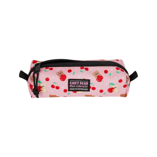 Astuccio Legami Orsetti e Ciliegie rosa a tombolino con patch Can't Bear This Cuteness: pratico e kawaii per penne e matite. Su Viano Shop!