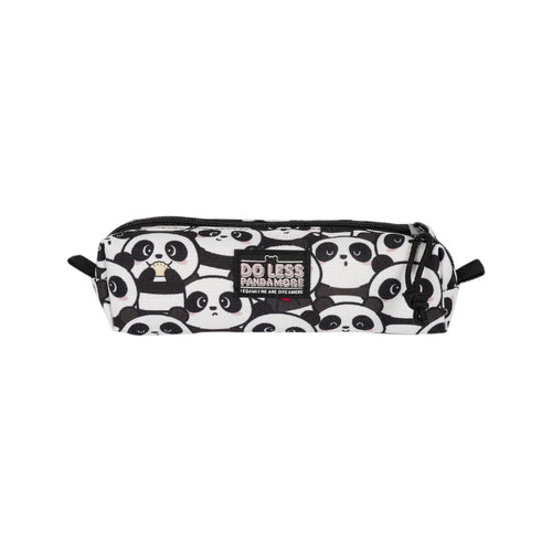 Astuccio Legami Panda a tombolino con fantasia kawaii e patch Do Less Panda More: pratico e capiente per penne e matite. Scoprilo su Viano Shop!
