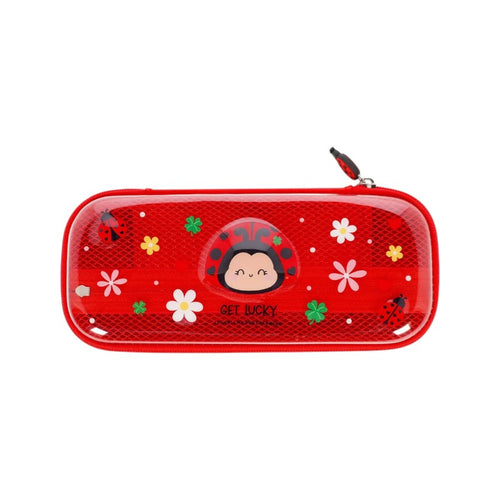 Astuccio rigido Legami WonderWow Coccinella Get Lucky: scocca protettiva, fiori e quadrifogli, tirazip coccinella. Scopri l'astuccio!