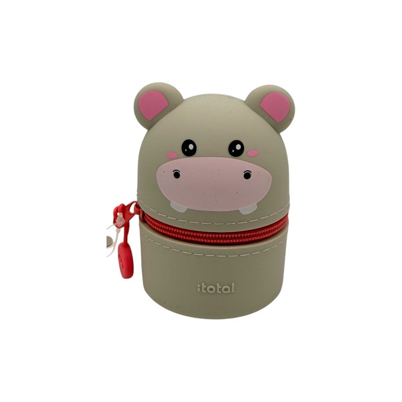 Astuccio compatto e super cute per scuola e tempo libero a forma di ippopotamo