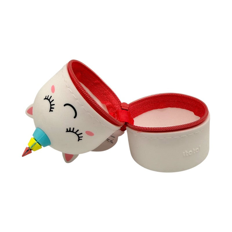 Astuccio compatto e super cute per scuola e tempo libero a forma di unicorno