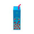 Astuccio tinta unita collezione bubble tea a fomra di cartoccio bevanda con cannuccia, 3 colori disponibili con zip resistente sul retro.