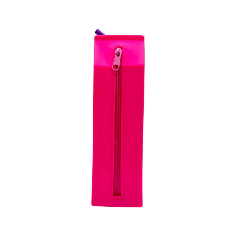 Astuccio tinta unita collezione bubble tea a fomra di cartoccio bevanda con cannuccia, 3 colori disponibili con zip resistente sul retro.