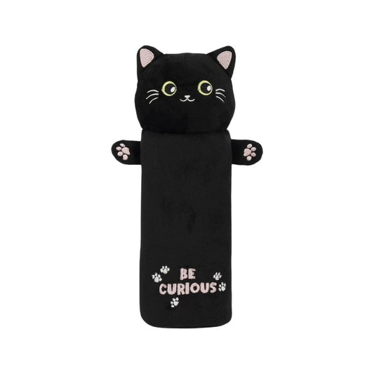 Bellissimo astuccio legami morbidissimo a forma di gatto nero