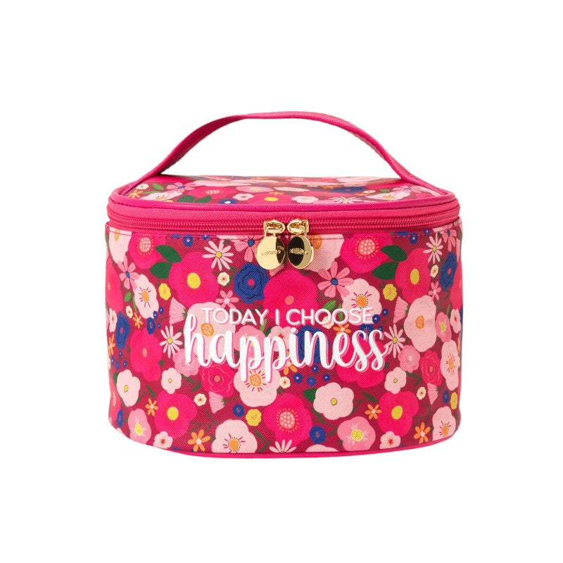 Bellissimo beauty case a tema floreale per contenere trucchi ed altri accessori