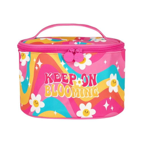 Bellissimo beauty case a tema floreale per contenere trucchi ed altri accessori