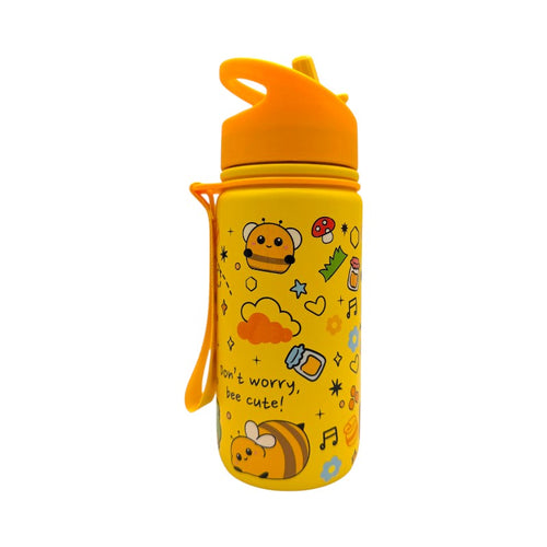 Borraccia termica I-Total Ape 420ml: acciaio inox triplo strato, 12h caldo e 24h freddo, cannuccia lavabile. Design kawaii per bambini