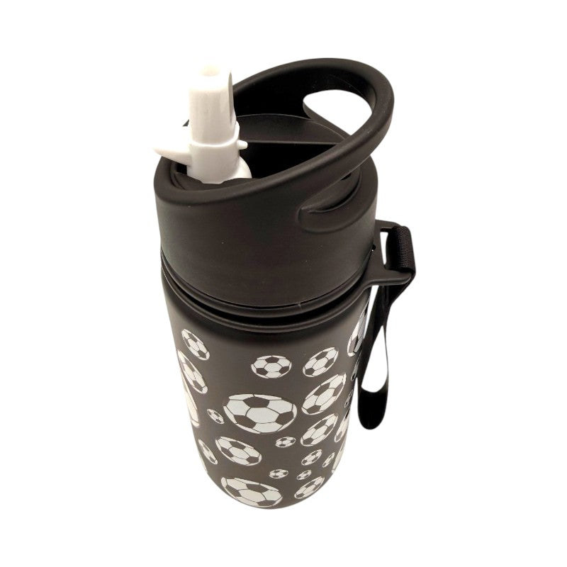 Borraccia termica iDrink Calcio 420ml: acciaio inox triplo strato, 12h caldo e 24h freddo, cannuccia lavabile. Design sportivo per bambini. Scoprila!
