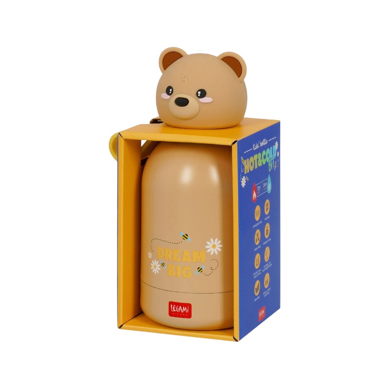 Bellissima borraccia termica super resistente a tema orsetto