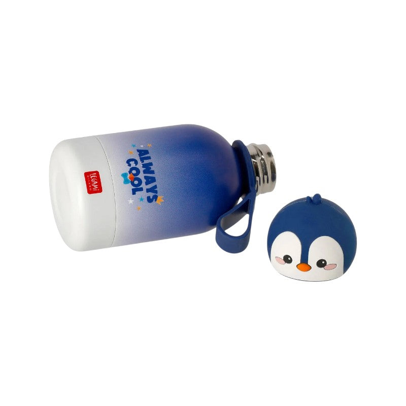Bellissima borraccia termica super resistente a tema pinguino