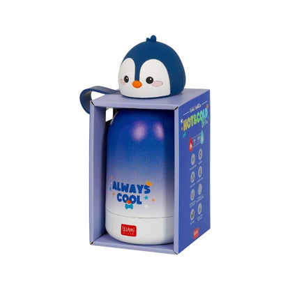 Bellissima borraccia termica super resistente a tema pinguino