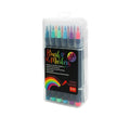 Brush pen Legami 12 colori neon: punta pennello soft, inchiostro acqua e custodia rigida inclusa. Perfette per lettering, calligrafia e bullet journal!
