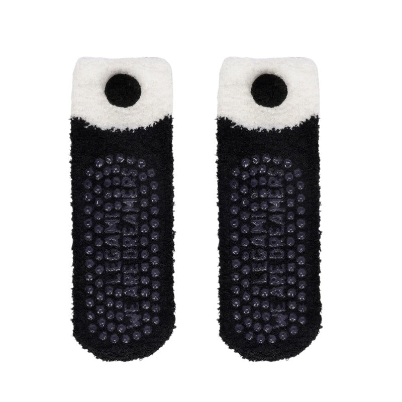 Calzini antiscivolo Legami Panda con orecchie a pon pon e musetto ricamato: morbidi ed elastici, taglie 26-34 e 35-42. Su Viano Shop!