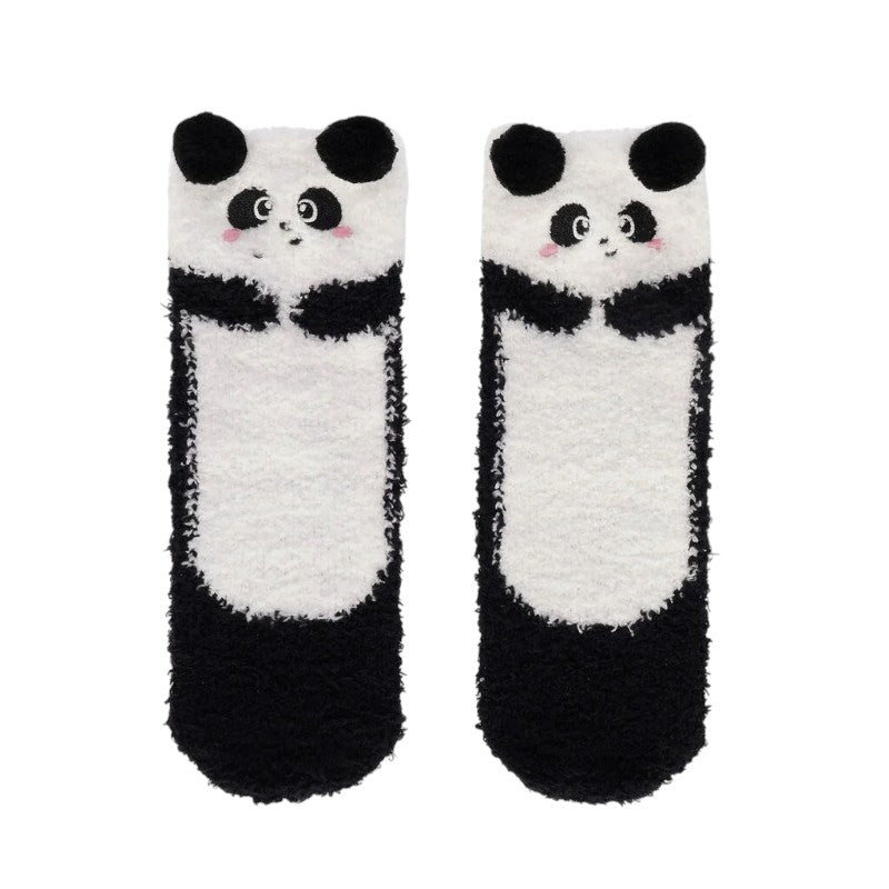 Calzini antiscivolo Legami Panda con orecchie a pon pon e musetto ricamato: morbidi ed elastici, taglie 26-34 e 35-42. Su Viano Shop!