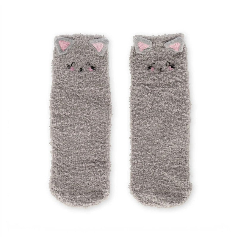 Calze antiscivolo Legami Gatto in tessuto elasticizzato con suola antiscivolo, design kawaii con orecchie soffici. Comfort per bambini!