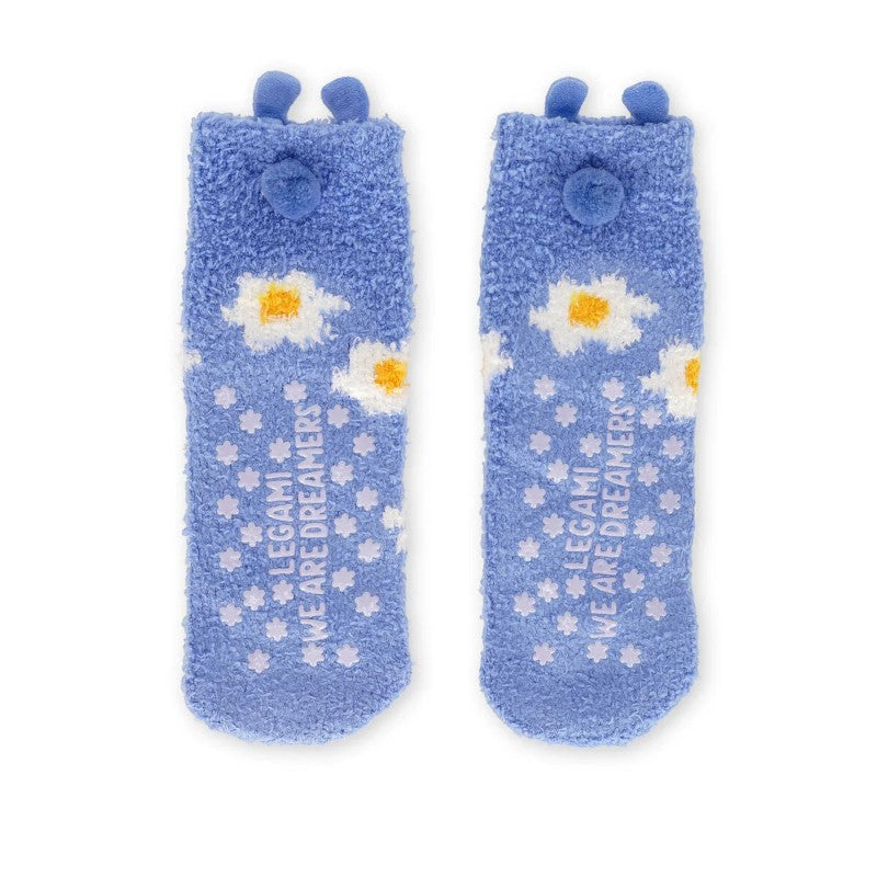 Calze antiscivolo Legami Ippopotamo in tessuto elasticizzato con suola antiscivolo, design kawaii a fiori. Comfort per bambini! Scoprile