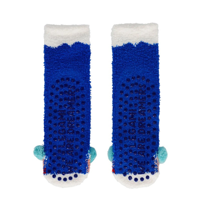 Calzini antiscivolo di Natale Legami Pupazzo di Neve con paraorecchie a pon pon: morbidi ed elastici, taglia 35-42. Su Viano Shop!