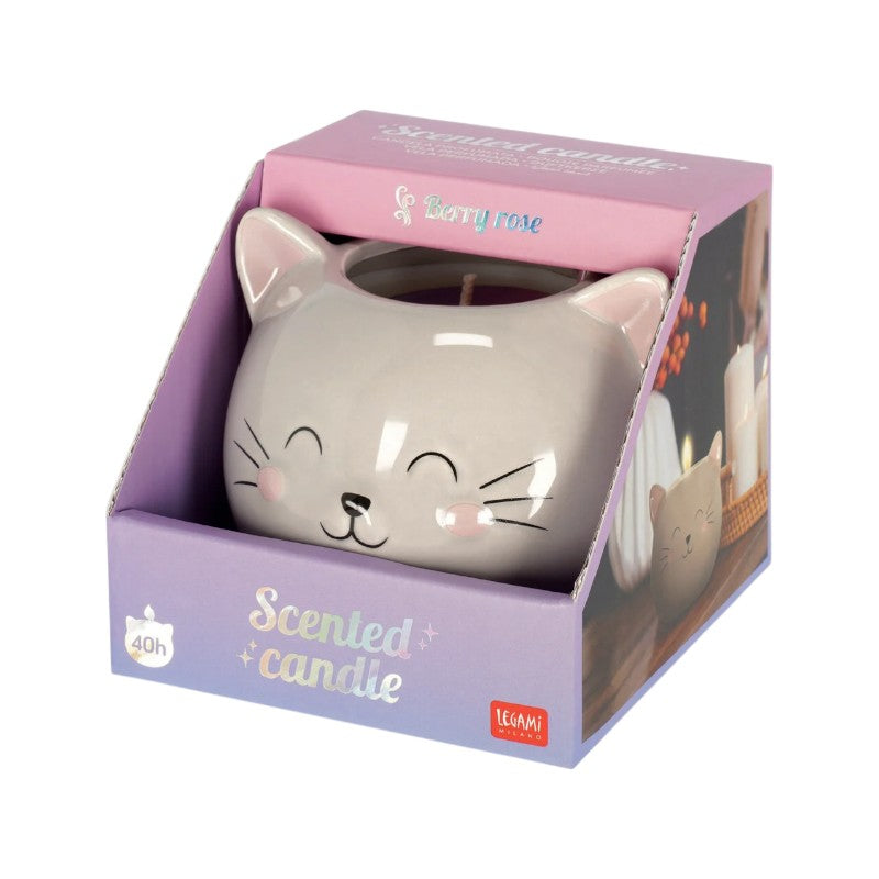 Candela profumata legami a tema gatto