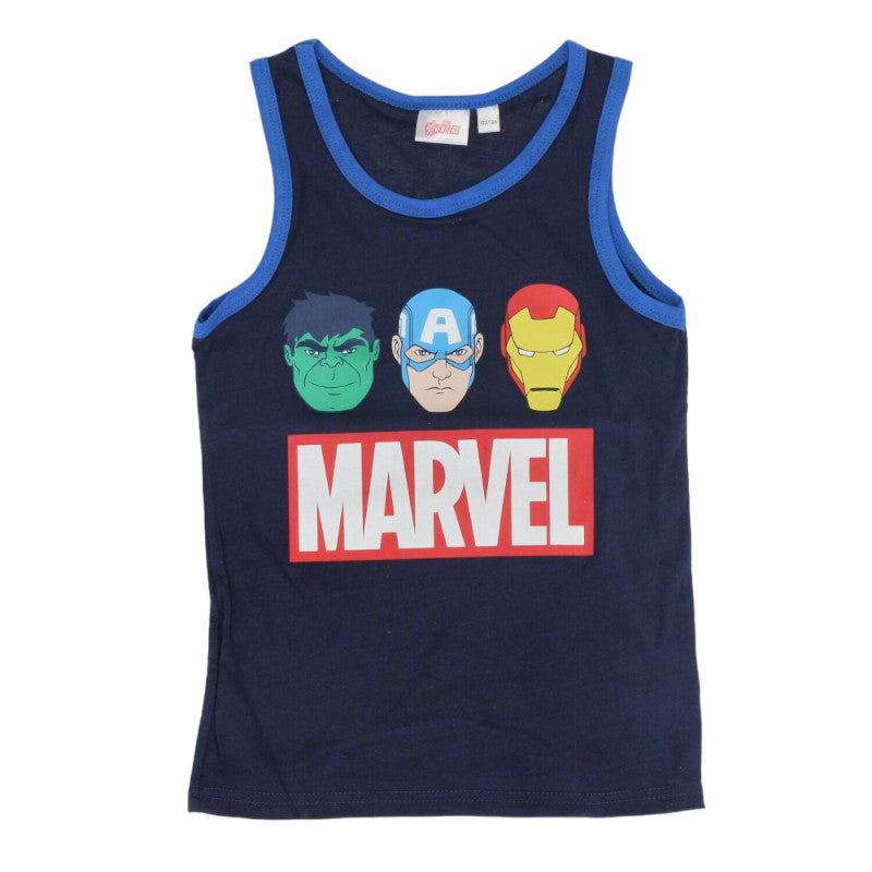 Bellissimo set composto da 2 canottiere estive per bambini a tema Marvel