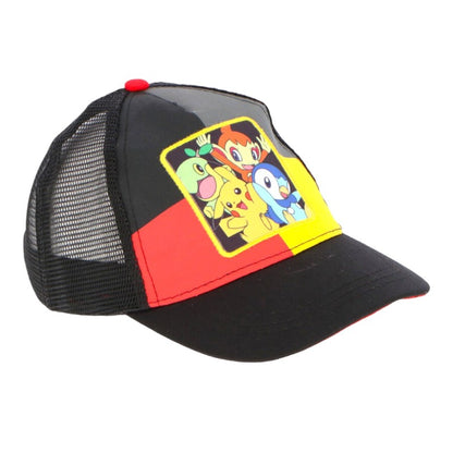 Bellissimo cappellino a tema Pokemon per bambini colore Nero/Giallo/Rosso