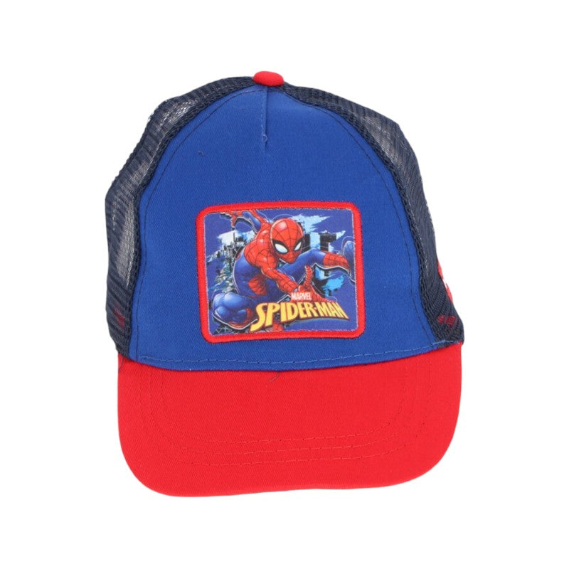 Bellissimo cappellino con retina a tema Spiderman per bambini