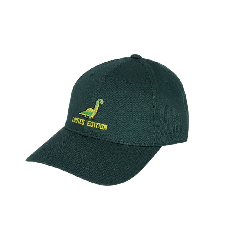 Cappellino visiera Legami Dino Limited Edition con ricamo pixel-art — taglia unica, chiusura regolabile, cotone. Stile originale per uomo e donna