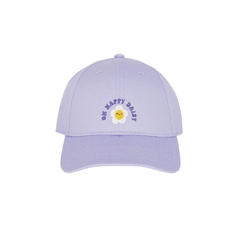 Cappellino Legami Oh Happy Daisy: cotone lilla pastello, margherita kawaii ricamata, chiusura regolabile taglia unica. Coordinato con la collezione. Scoprilo!
