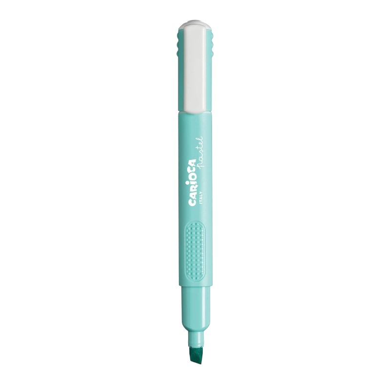 Set 6 evidenziatori pastello Carioca 4,5mm: arancione, rosa, giallo, verde, azzurro e lilla. Made in Italy, inchiostro acqua. Perfetti per studio e journal!
