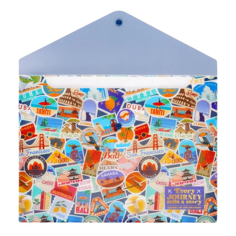 Cartellina portadocumenti A4 Legami Fold & Order — PP leggero, chiusura a bottone, grafica kawaii. Perfetta per scuola, università e ufficio. 
