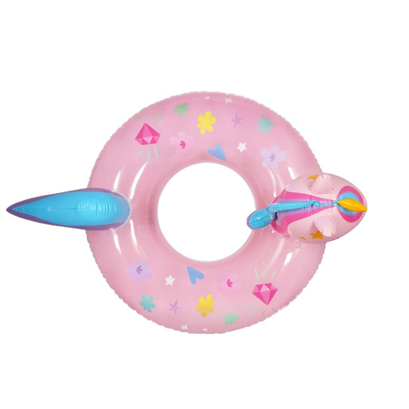 Ciambella gonfiabile bambini Legami Unicorno: testa 3D con corno dorato, doppia camera d'aria, max 40kg, toppa inclusa. Il galleggiante più magico dell'estate!

