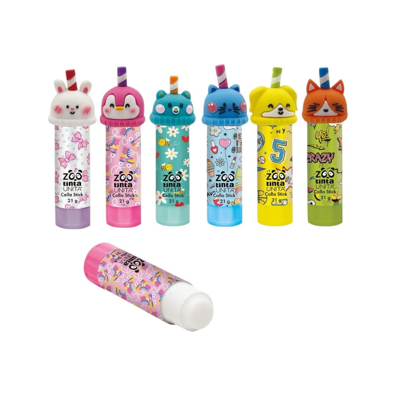 Colla stick tinta unita limited edition bubble tea con tappo kawaii