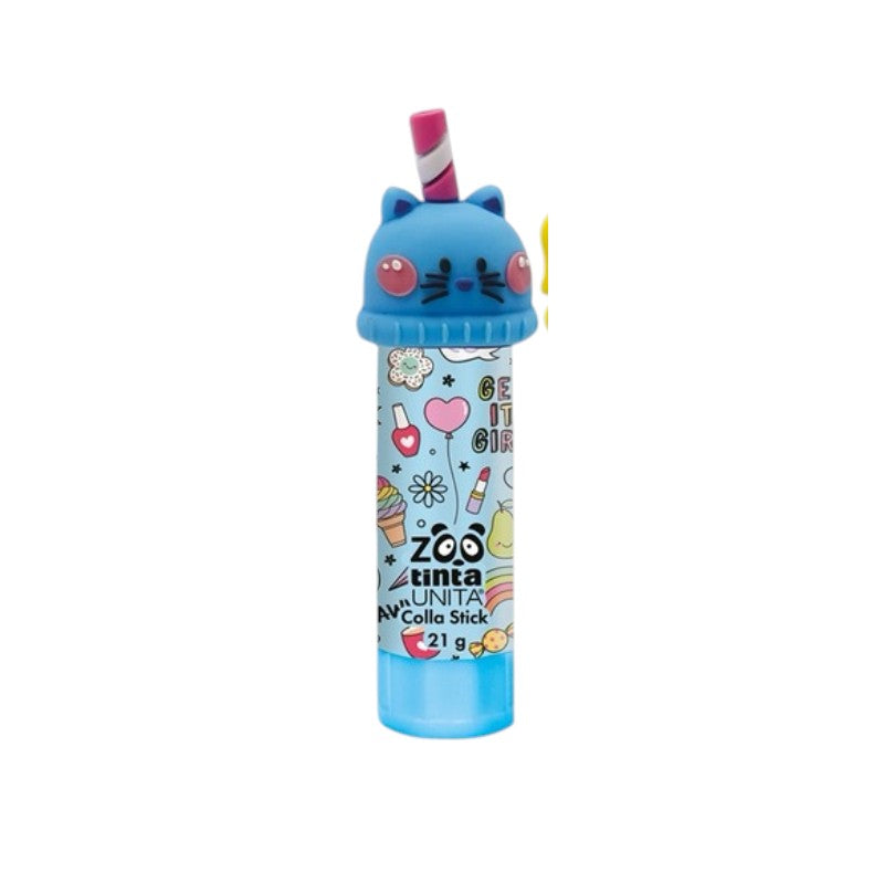 Colla stick tinta unita limited edition bubble tea con tappo kawaii