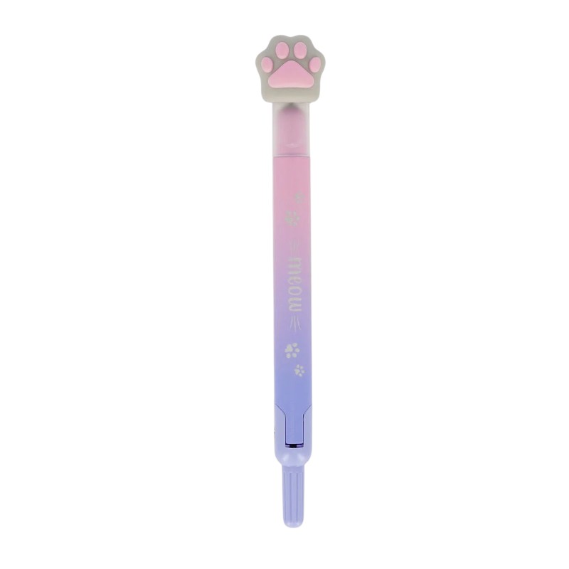 Compasso mina automatica Legami Meow — zampa gatto kawaii, metallo, 0,5 mm 2B, 10 mine incluse, safety cap. Regalo originale per la scuola.