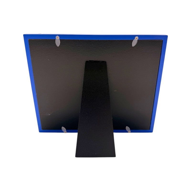 Bellissima cornice portafoto per la festa del papà. Blu con la scritta papà migliore del mondo.