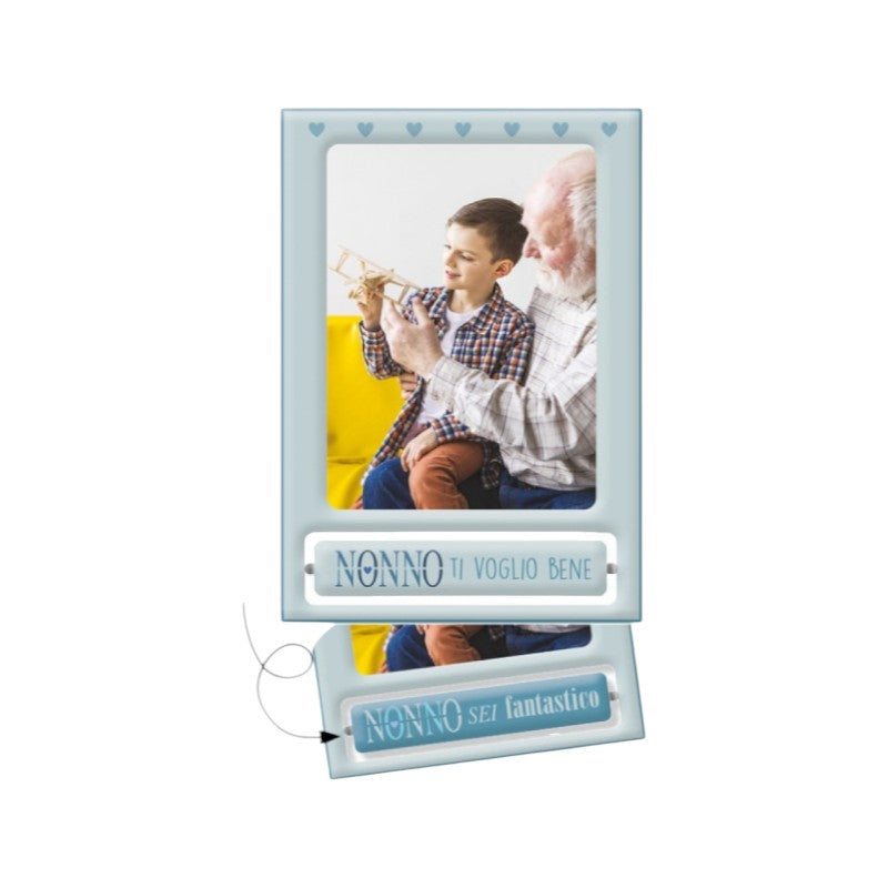 Bellissima cornice regalo per la festa dei Nonni con base con scritta girevole