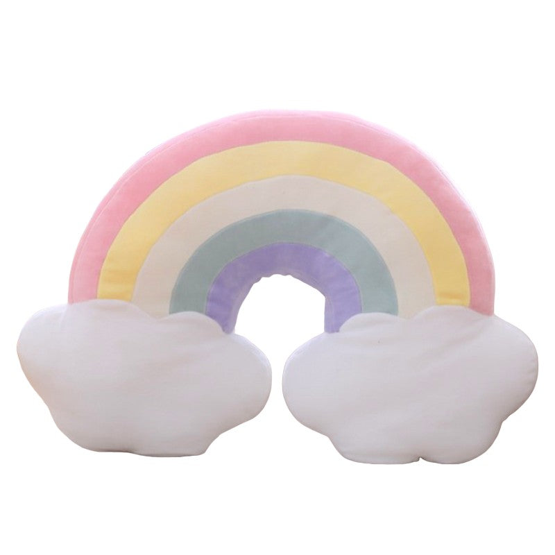 Bellissimo peluche a forma di Arcobaleno colorato, utile anche come cuscino.