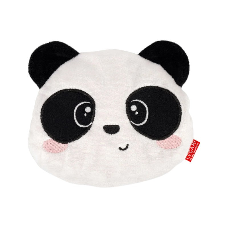 Cuscino termico Legami Panda con semi di lino e lavanda, uso caldo e freddo. Mini Warm Cuddles per relax naturale kawaii. Scoprilo ora!