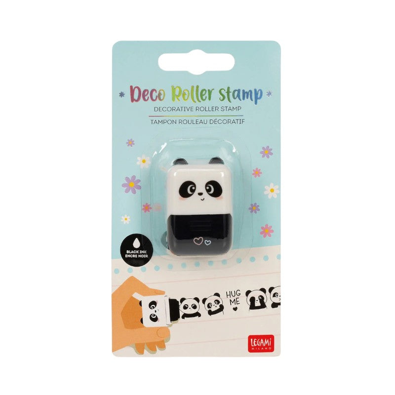 Timbro decorativo a rullo Legami Deco Roller Stamp — 300 metri di pattern kawaii, soggetti panda, gatto, unicorno. Regalo creativo per bambine.