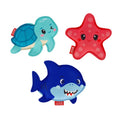 Set 3 giochi immersione Legami: squaletto, tartarughina e stella marina in neoprene con sabbia. Perfetti per imparare a tuffarsi in piscina. Scoprili!
