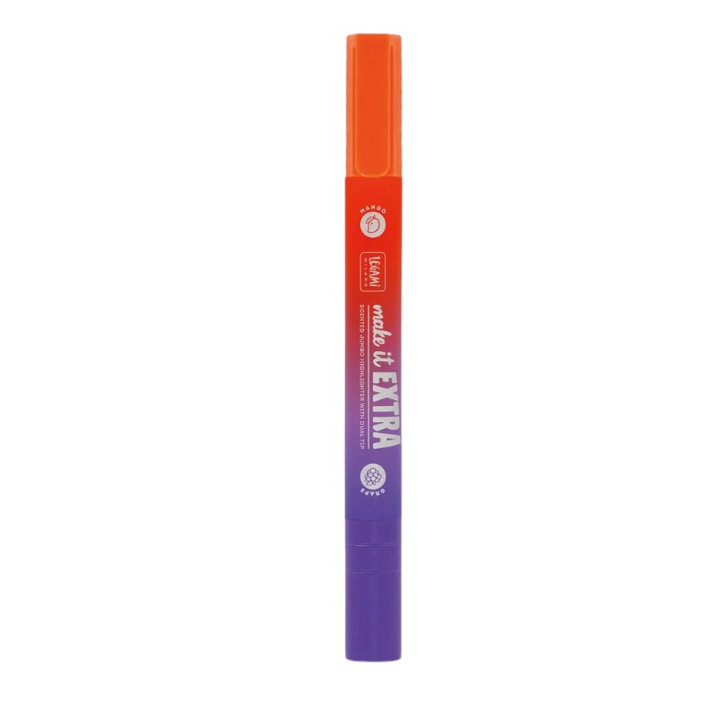 Evidenziatore profumato Legami Make it Extra a doppia punta: 2 colori fluo e 2 profumi fruttati in un solo evidenziatore. Su Viano Shop!