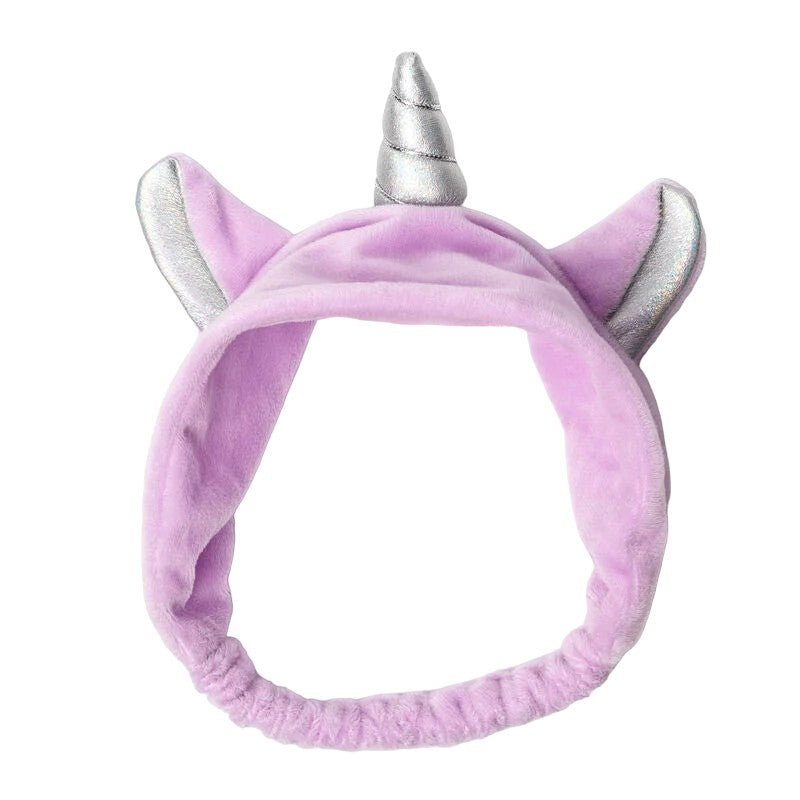 Bellissima fascia raccogli capelli per trattamenti viso a tema Unicorno