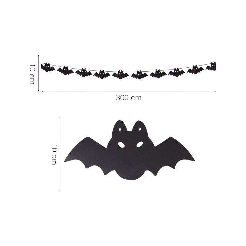 Festoni ghirlanda di Halloween Fiestas Guirca da 3 metri: pipistrelli, zucche, fantasmi e castelli per decorare la festa. Su Viano Shop!