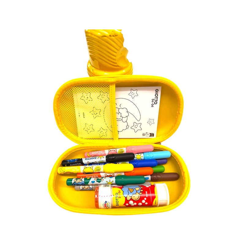 Astuccio Giotto be-bè con pennarelli super lavabili, schede da colorare e bolle di sapone: kit creativo per i più piccoli. Su Viano Shop!