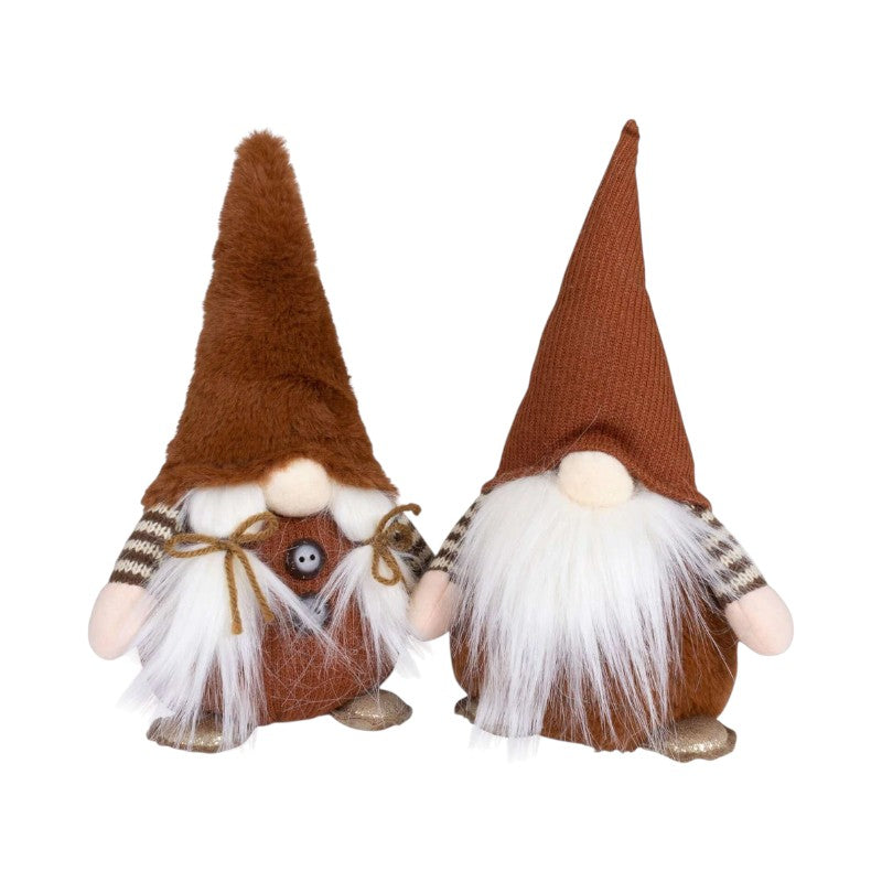 Due bellissimi pupazzi fermaporta natalizi a tema Gnometti