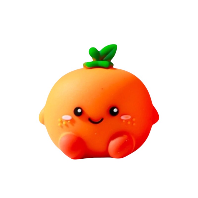 Gomme 3D kawaii I-Total Fresh Market 5cm: frutta e verdura con faccino sorridente. 7 personaggi da collezione. Regalo originale per bambini.