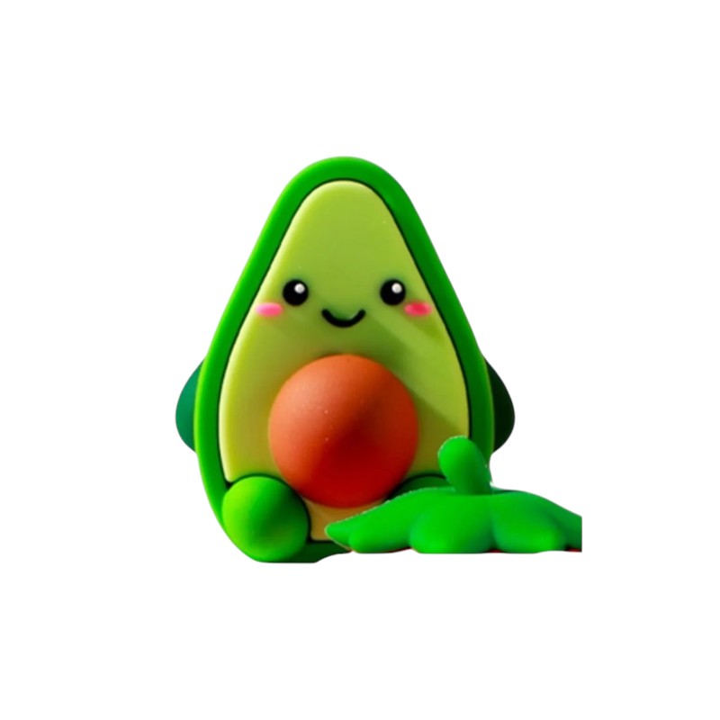 Gomme 3D kawaii I-Total Fresh Market 5cm: frutta e verdura con faccino sorridente. 7 personaggi da collezione. Regalo originale per bambini.