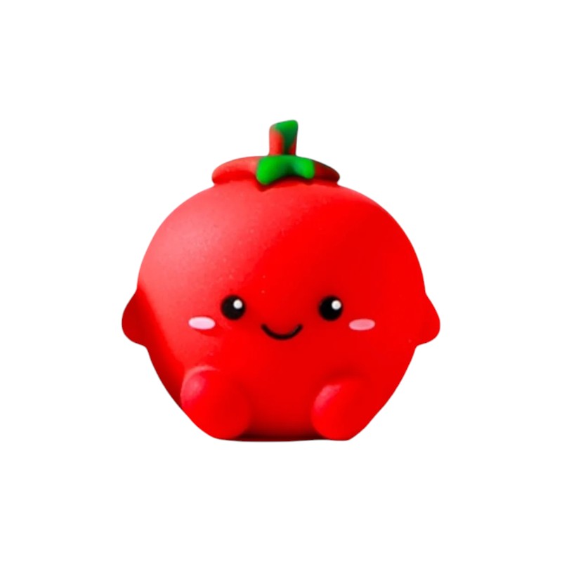 Gomme 3D kawaii I-Total Fresh Market 5cm: frutta e verdura con faccino sorridente. 7 personaggi da collezione. Regalo originale per bambini.